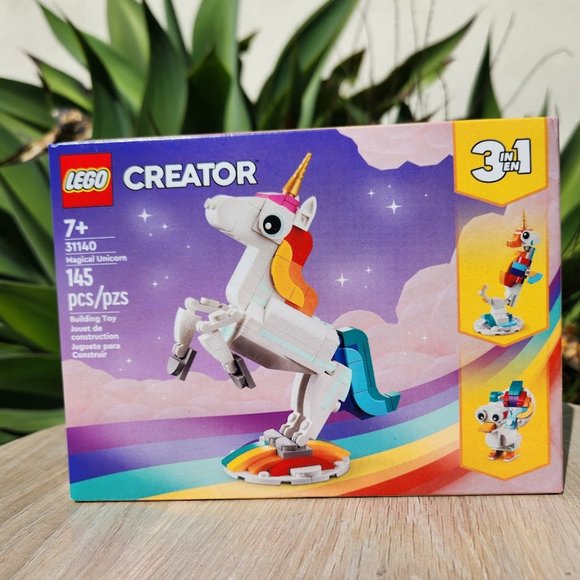 LEGO Creator 3 n1 Magical Unicorn Seahorse Peacock Rainbow 31140 Easter basket - Picture 8 of 16